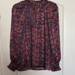 Jade Women's Blouse in Red and Blue